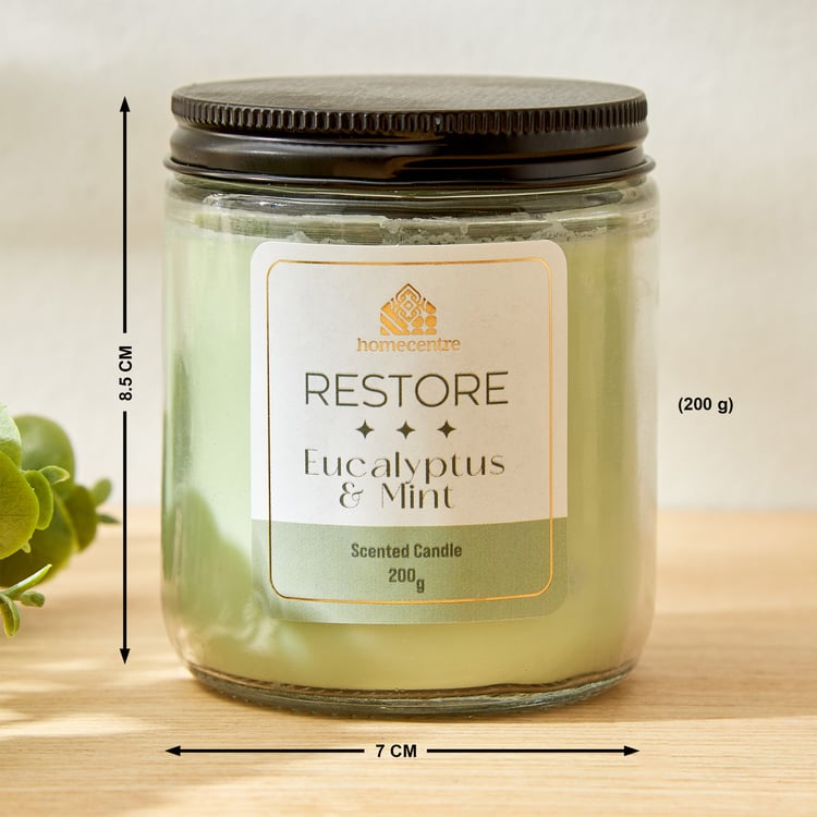 Adora Restore Eucalyptus and Mint Scented Jar Candle