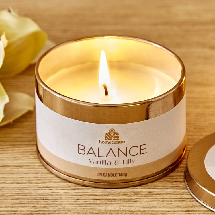 Adora Spa Balance Vanilla and Lily Scented Tin Candle
