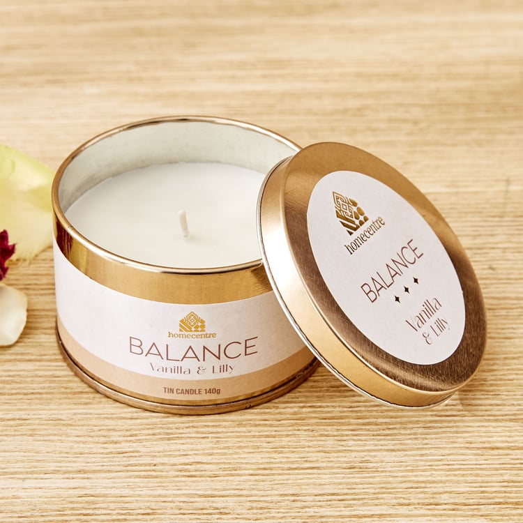 Adora Spa Balance Vanilla and Lily Scented Tin Candle