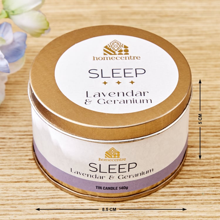 Adora Spa Sleep Lavender and Geranium Scented Tin Candle
