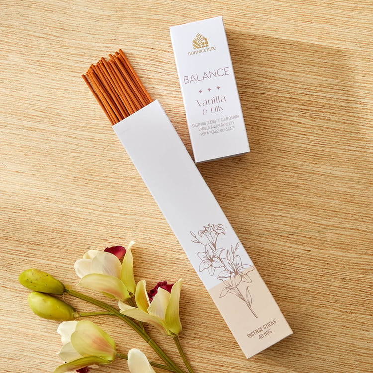 Adora Balance Set of 40 Vanilla and Lilly Incense Sticks