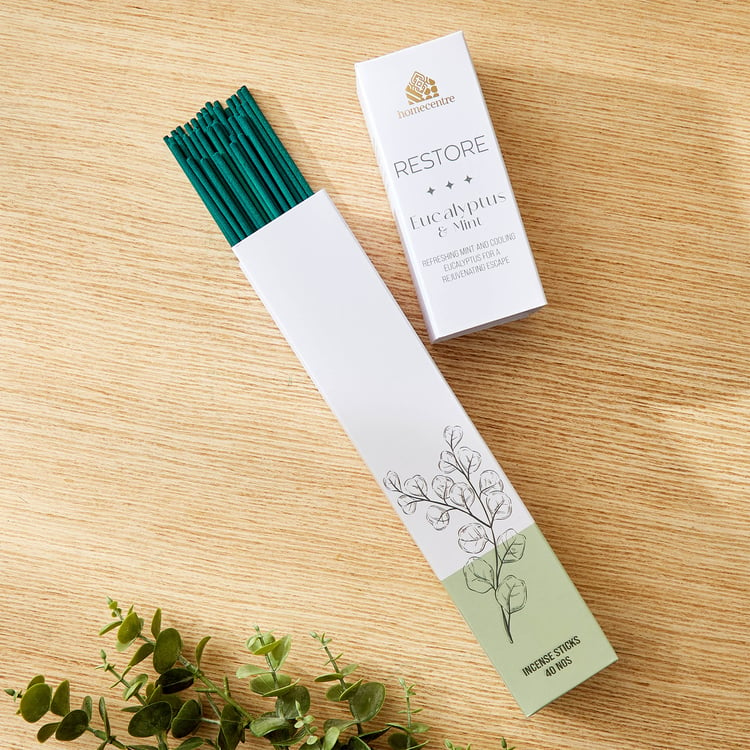 Adora Restore Set of 40 Eucalyptus and Mint Incense Sticks