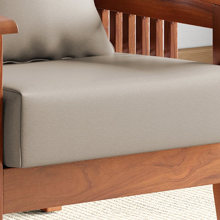 Abby Faux Leather 1-Seater Sofa with Cushion - Customized Furniture