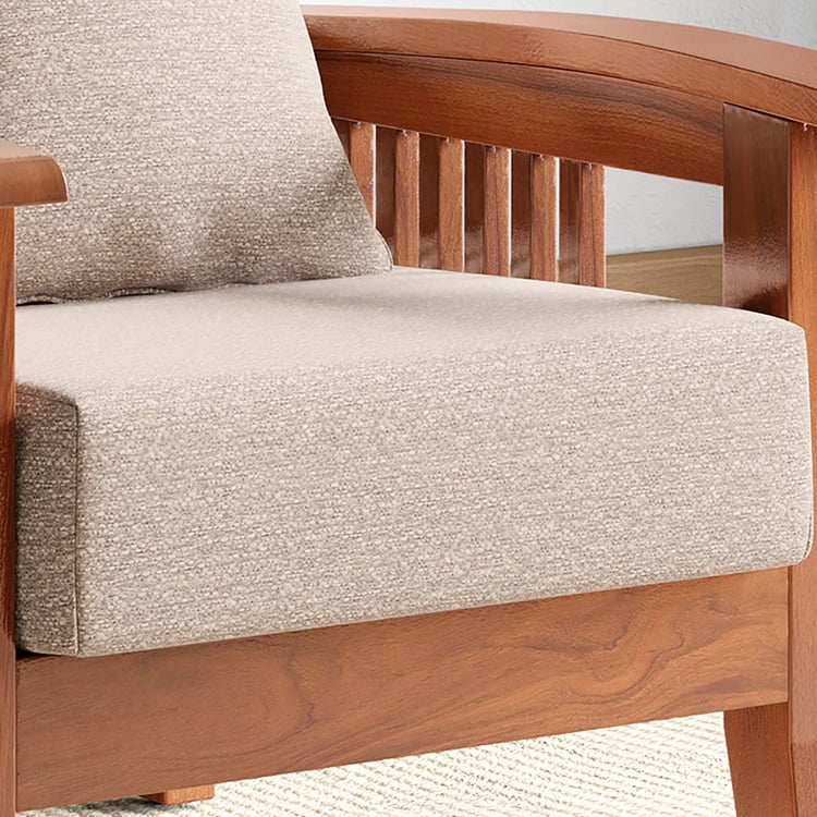 Abby Fabric 1-Seater Sofa with Cushions - Customized Furniture