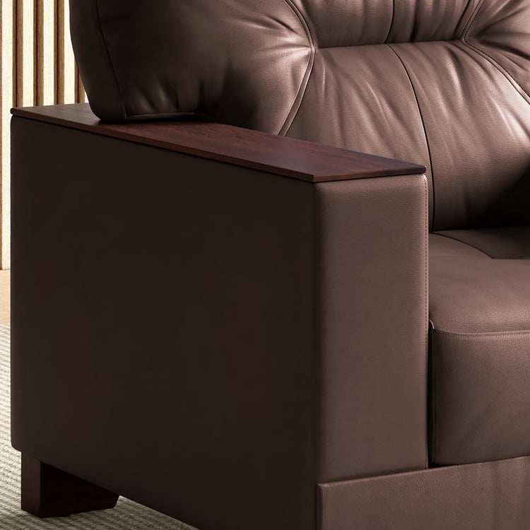 Walter Half Leather 1-Seater Sofa - Customized Furniture