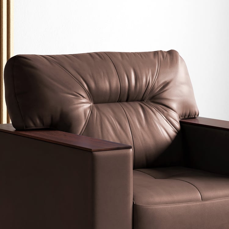 Walter Half Leather 1-Seater Sofa - Customized Furniture