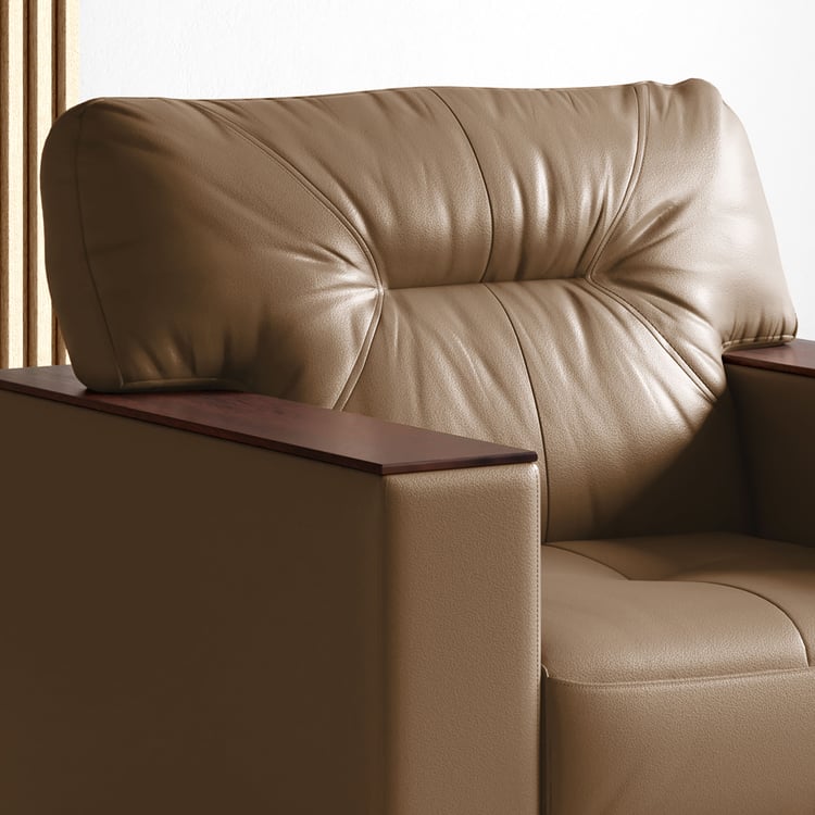 Walter Half Leather 1-Seater Sofa - Customized Furniture