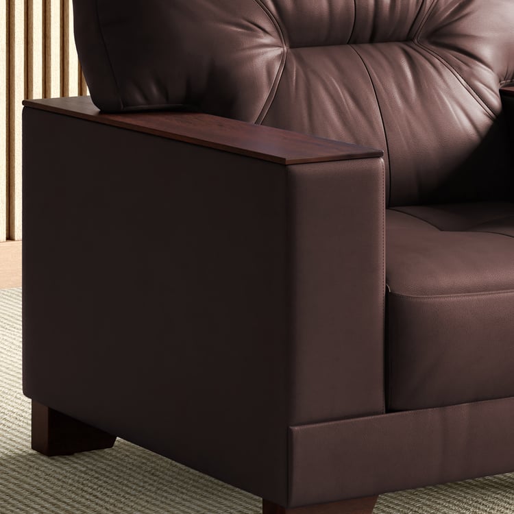 Walter Half Leather 1-Seater Sofa - Customized Furniture