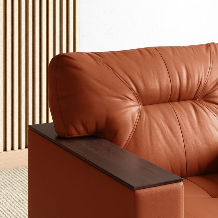 Walter Half Leather 1-Seater Sofa - Customized Furniture