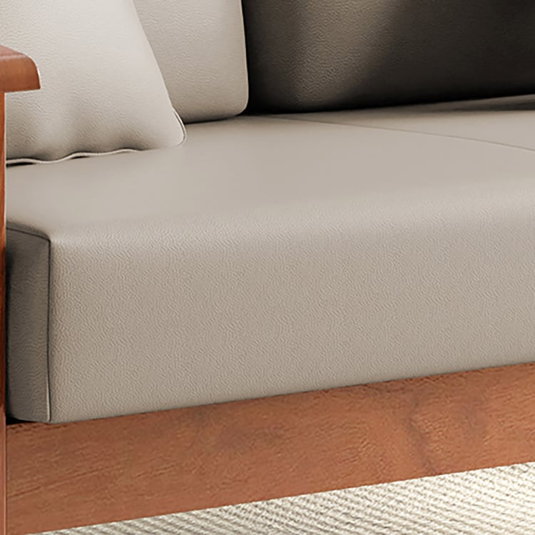 Abby Faux Leather 2-Seater Sofa with Cushions - Customized Furniture