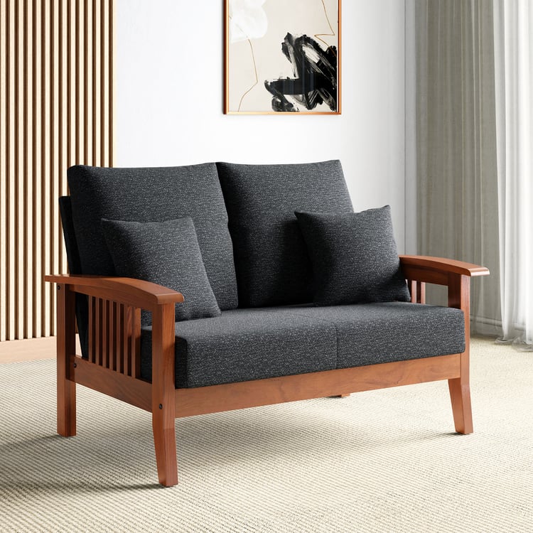 Abby Fabric 2-Seater Sofa with Cushions - Customized Furniture
