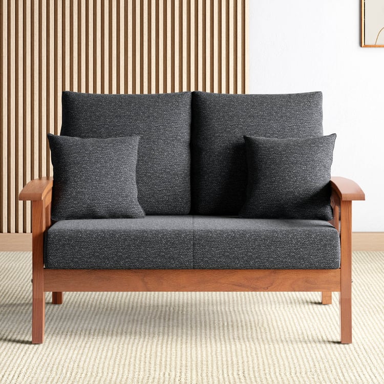 Abby Fabric 2-Seater Sofa with Cushions - Customized Furniture