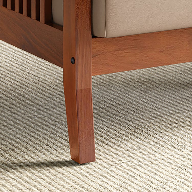 Abby Faux Leather 3-Seater Sofa with Cushions - Customized Furniture