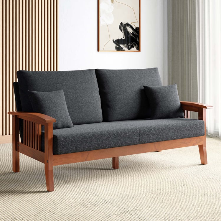 Abby Fabric 3-Seater Sofa with Cushions - Customized Furniture