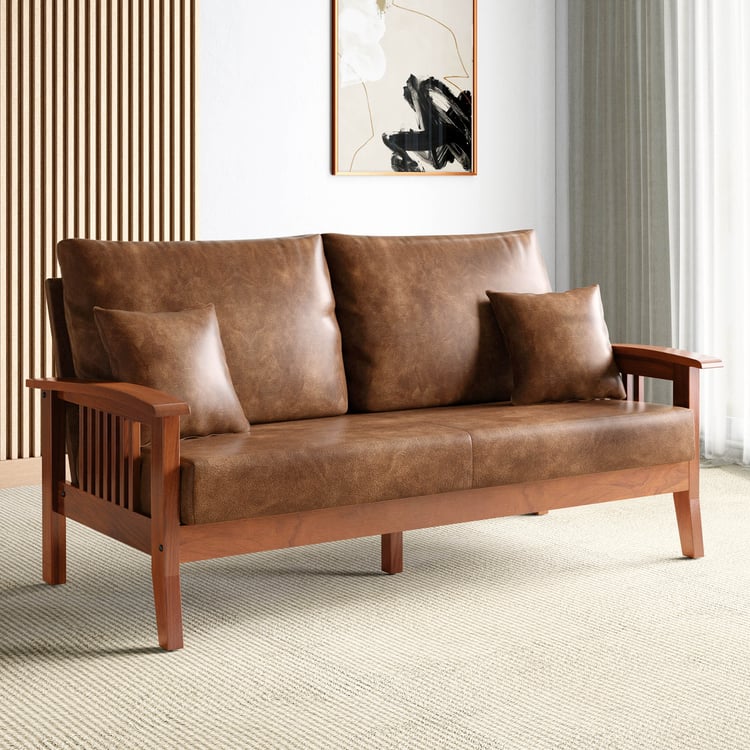 Abby Nappa 3-Seater Sofa with Cushions - Customized Furniture