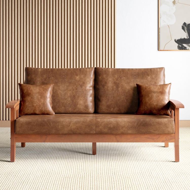 Abby Nappa 3-Seater Sofa with Cushions - Customized Furniture