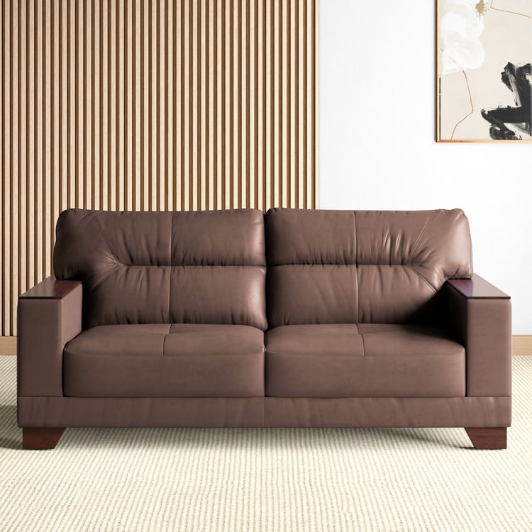 Walter Half Leather 3-Seater Sofa - Customized Furniture