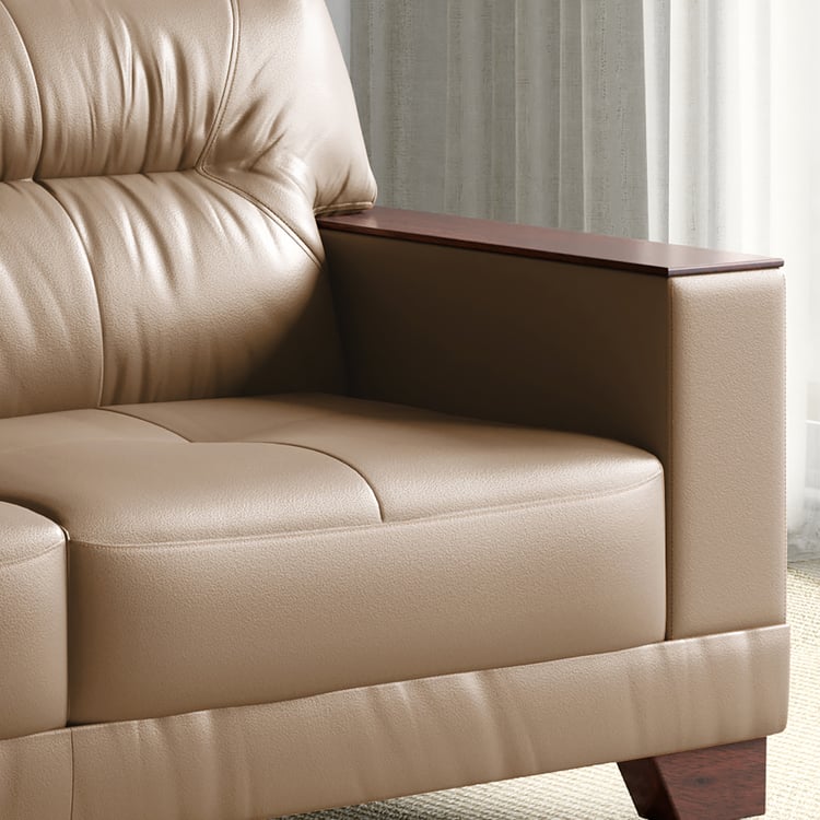 Walter Half Leather 3-Seater Sofa - Customized Furniture