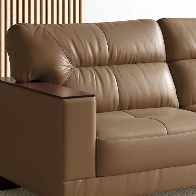 Walter Half Leather 3-Seater Sofa - Customized Furniture