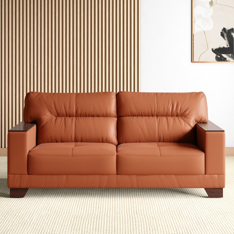 Walter Half Leather 3-Seater Sofa - Customized Furniture