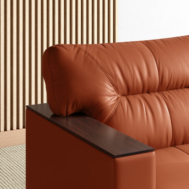 Walter Half Leather 3-Seater Sofa - Customized Furniture