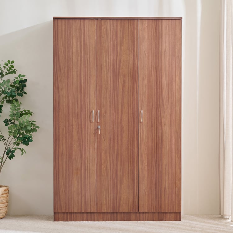 Helios Alton 3-Door Wardrobe  - Walnut