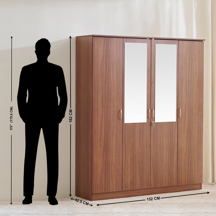 Helios Alton 4-Door Wardrobe with Mirrors