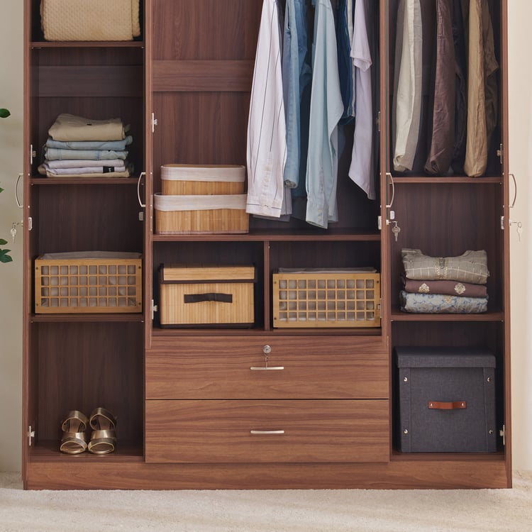 Helios Alton 4-Door Wardrobe with Mirrors and Drawers