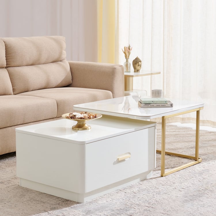 Senorita Set of 2 Nesting Coffee Tables - Cream