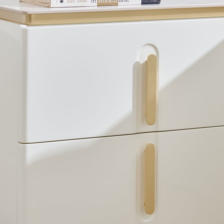 Senorita Bedside Table with Drawer - Cream