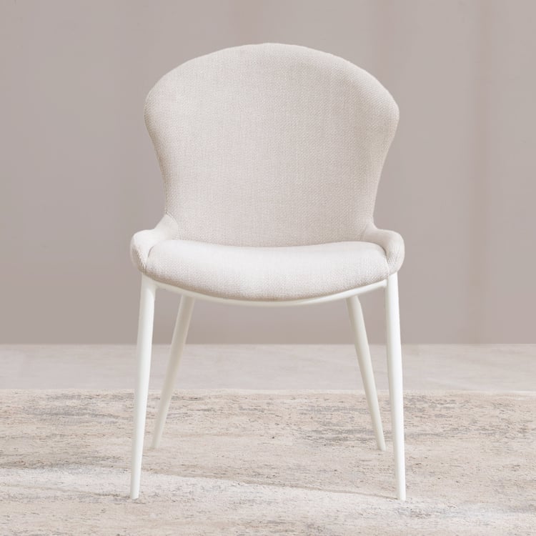 Senorita Set of 2 Fabric Dining Chairs - Cream