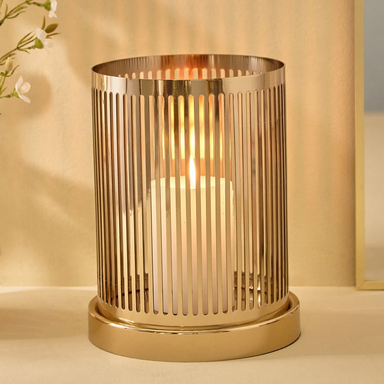 Blanco Blake Metal Hurricane Candle Holder