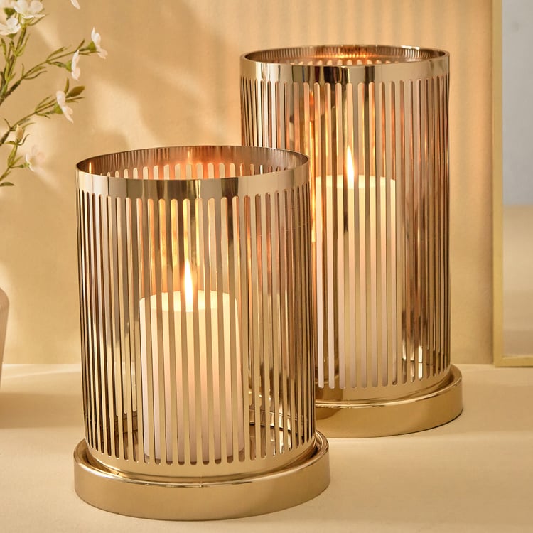 Blanco Blake Metal Hurricane Candle Holder