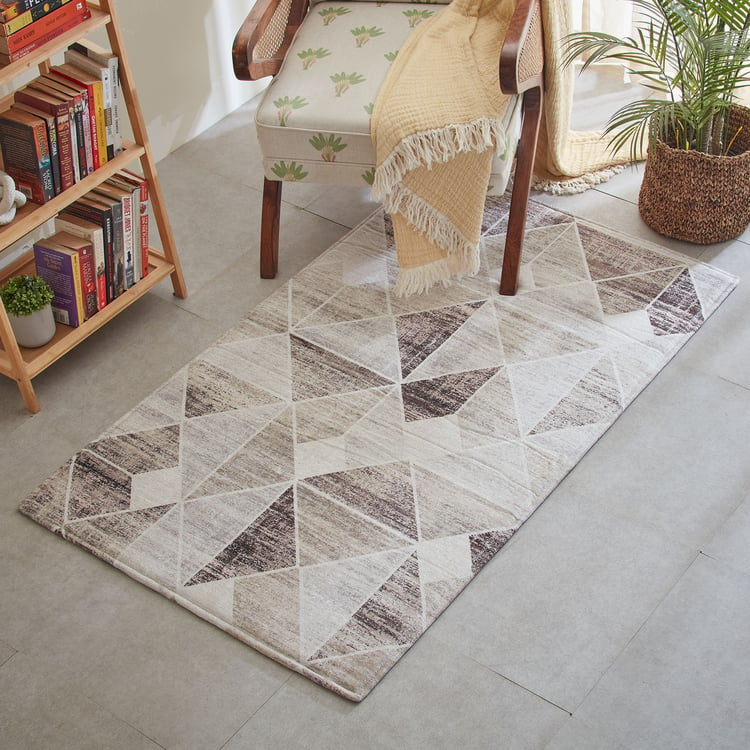 Exotica Fayruz Geometric Print Carpet - 150x90cm