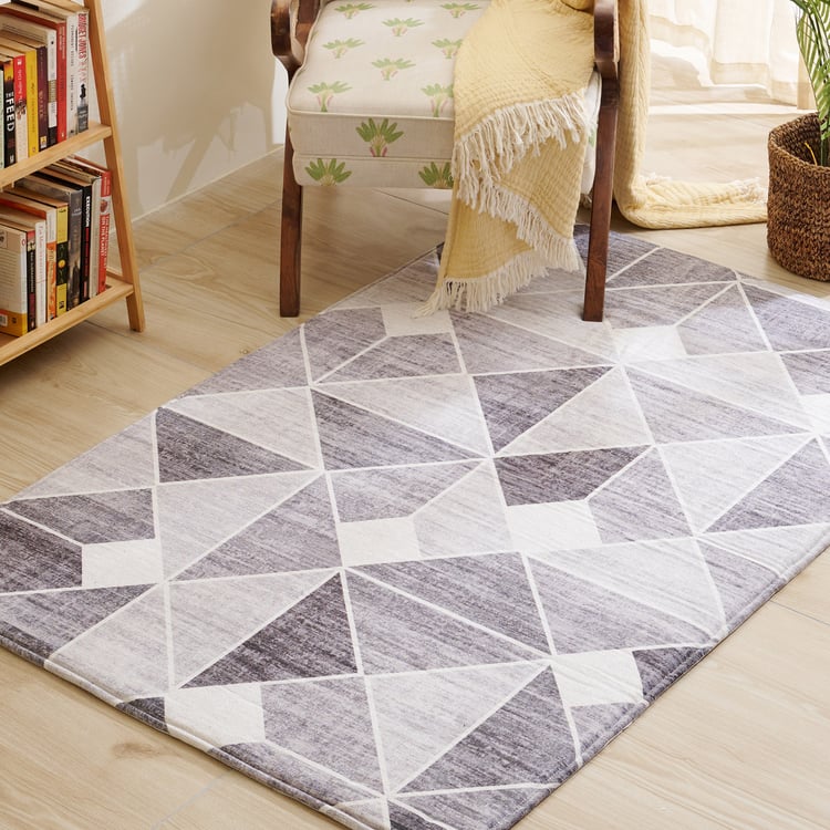 Exotica Fayruz Geometric Print Carpet - 180x120cm