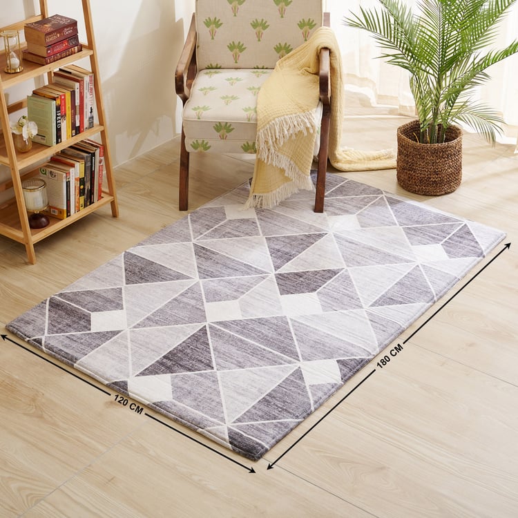 Exotica Fayruz Geometric Print Carpet - 180x120cm