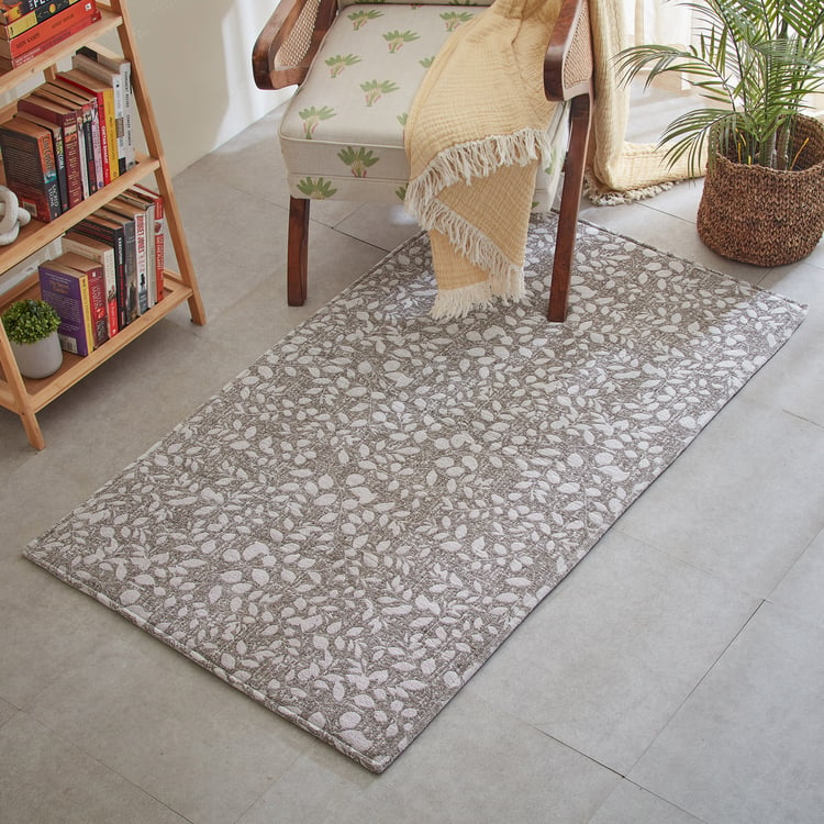 Exotica Foliage Polycotton Jacquard Woven Carpet - 150x90cm