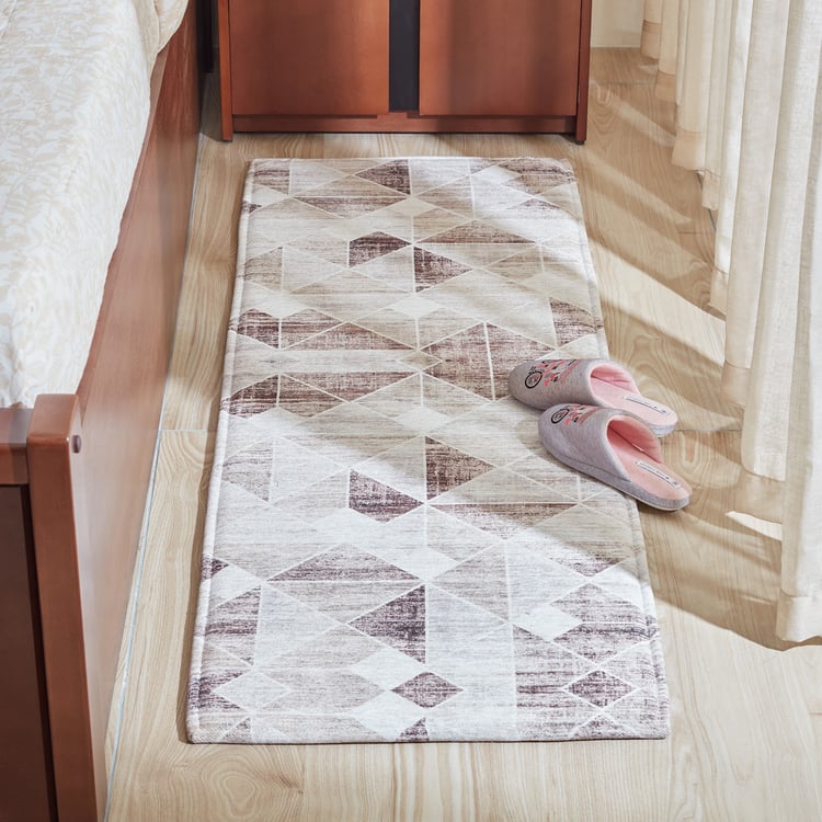 Exotica Fayruz Geometric Print Bedside Runner - 150x50cm