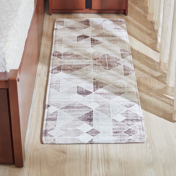 Exotica Fayruz Geometric Print Bedside Runner - 150x50cm