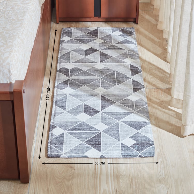 Exotica Fayruz Geometric Print Bedside Runner - 150x50cm