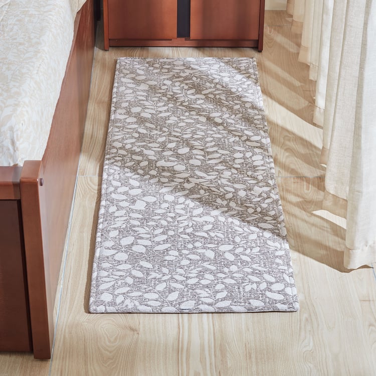 Exotica Foliage Polycotton Jacquard Woven Bedside Runner - 150x50cm