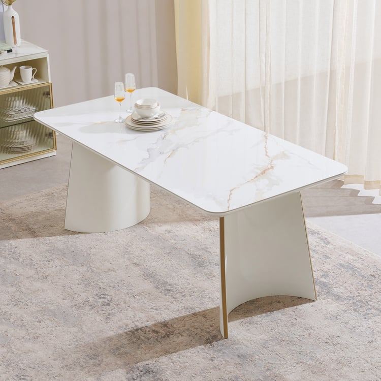 Senorita 6-Seater Dining Table - Cream