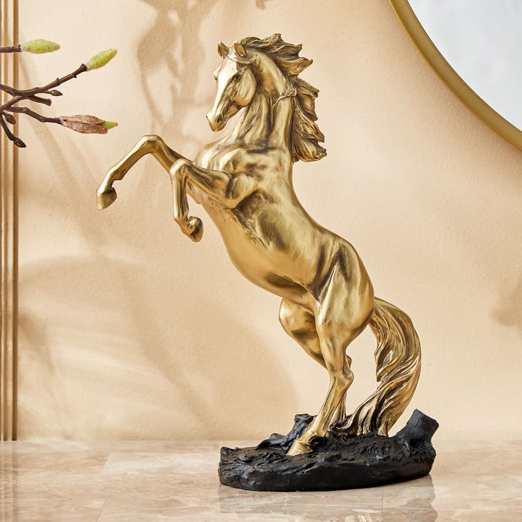 Jaguar Hero Polyresin Galloping Horse Figurine