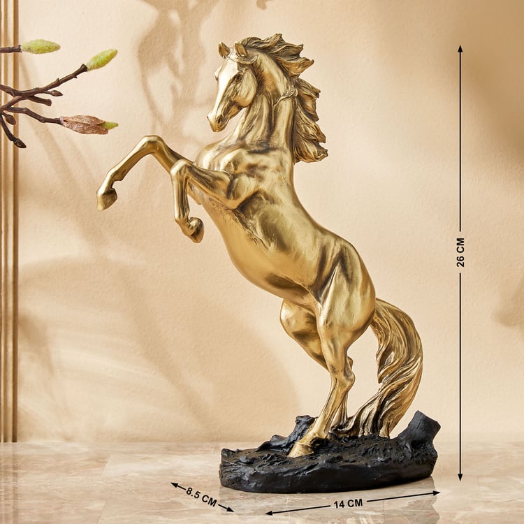 Jaguar Hero Polyresin Galloping Horse Figurine