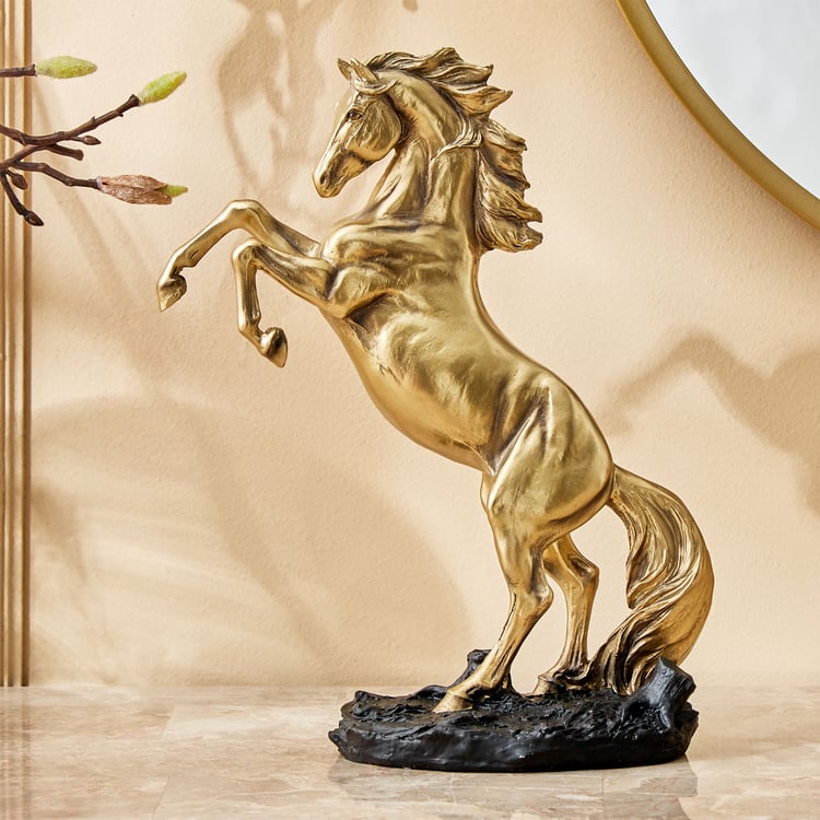 Jaguar Hero Polyresin Galloping Horse Figurine