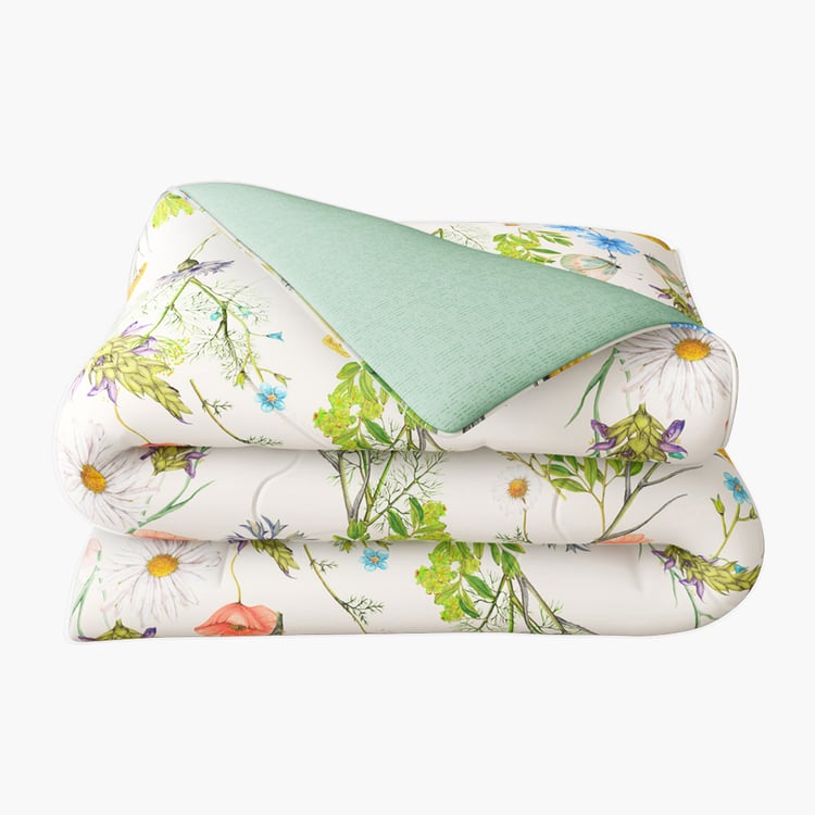 PORTICO Facets Cotton 4Pcs Printed Double Bed-In-A-Bag Set