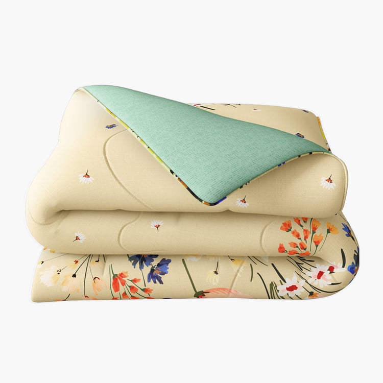 PORTICO Facets Cotton 4Pcs Printed Double Bed-In-A-Bag Set