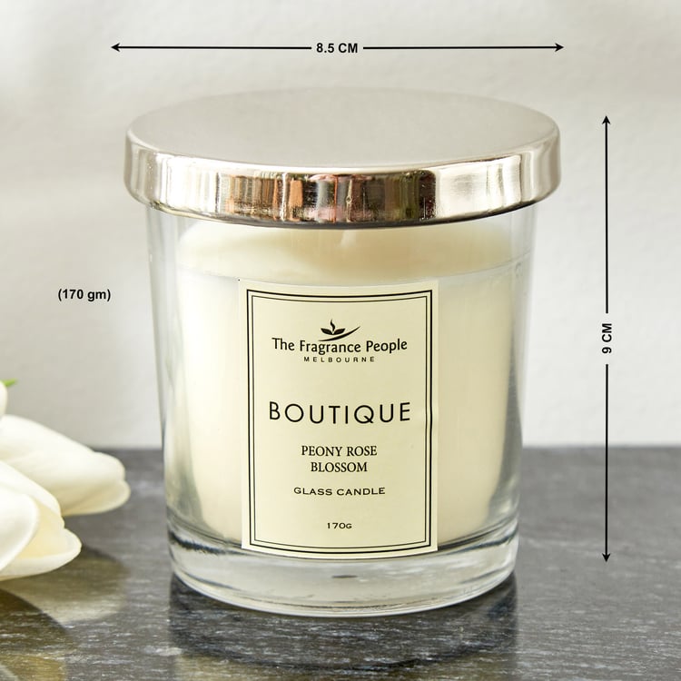 Boutique Peony Rose Blossom Scented Jar Candle