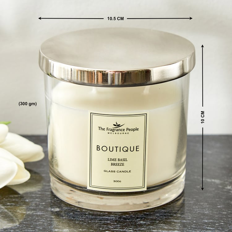 Boutique Lime Basil Breeze Scented Jar Candle