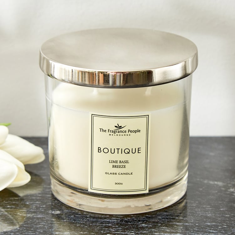 Boutique Lime Basil Breeze Scented Jar Candle